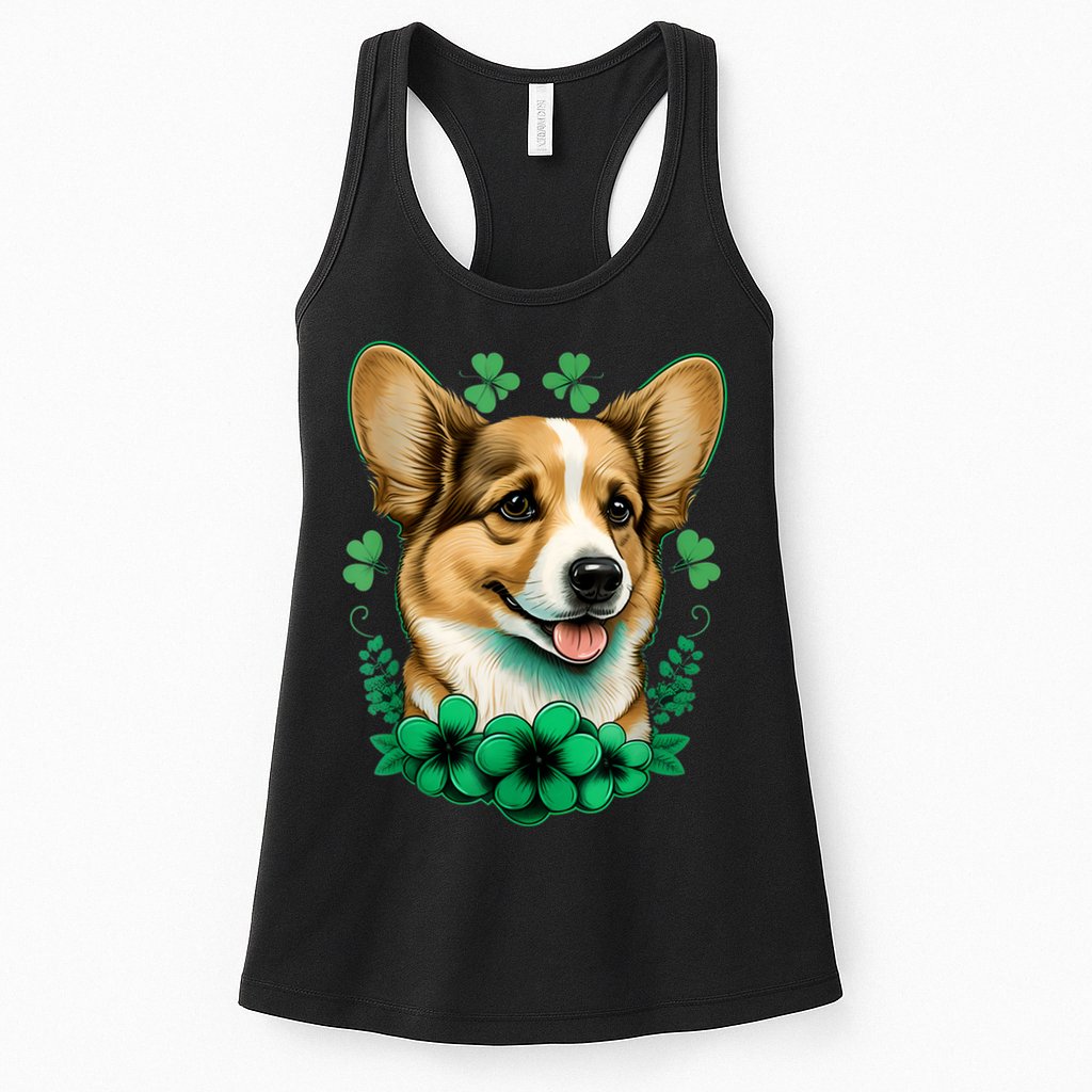 Corgi St. Patricks Day: Fun For Corgi And Irish Lovers Womens Tank Top