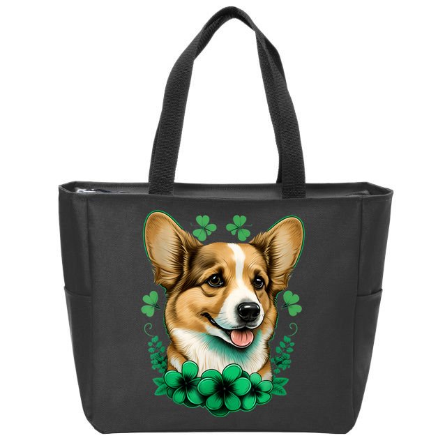 Corgi St. Patricks Day: Fun For Corgi And Irish Lovers Zip Tote Bag