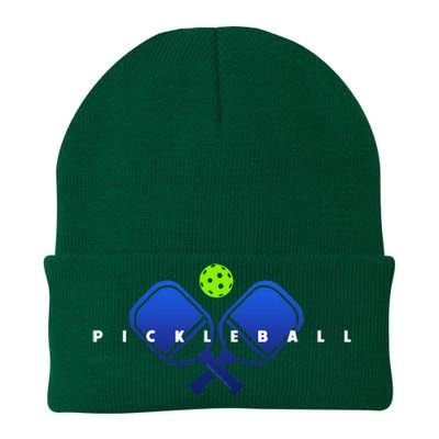 Cool Stylized Pickleball With Paddles And Ball Pickleball Knit Cap Winter Beanie