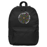 Can'T Stop Pi Won'T Stop Happy Pi Day 3.14 Math Teachers 16 in Basic Backpack