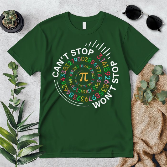 Can'T Stop Pi Won'T Stop Happy Pi Day 3.14 Math Teachers Premium T-Shirt