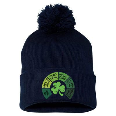 CraicOmeter Saint Pattys Day Ireland Saint Patricks Day Pom Pom 12in Knit Beanie