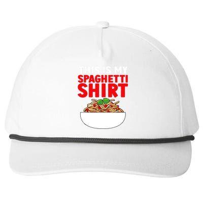 Cute Spaghetti Pasta Spaghetti Lover Snapback Five-Panel Rope Hat