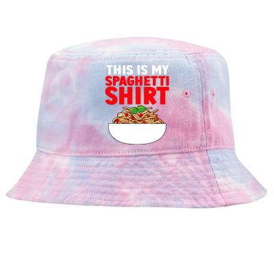 Cute Spaghetti Pasta Spaghetti Lover Tie-Dyed Bucket Hat