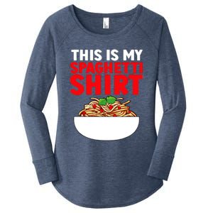 Cute Spaghetti Pasta Spaghetti Lover Women's Perfect Tri Tunic Long Sleeve Shirt