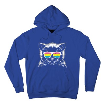 Cat Sunglasses Pansexual Pride Kitten Lgbtq Proud Ally Gift Hoodie