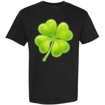 Cute St Patricks Day Lucky Glowing Shamrock Clover Garment-Dyed Heavyweight T-Shirt