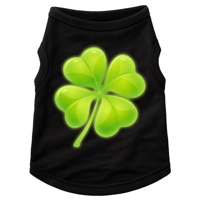 Cute St Patricks Day Lucky Glowing Shamrock Clover Doggie Tank