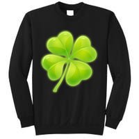 Cute St Patricks Day Lucky Glowing Shamrock Clover Sweatshirt