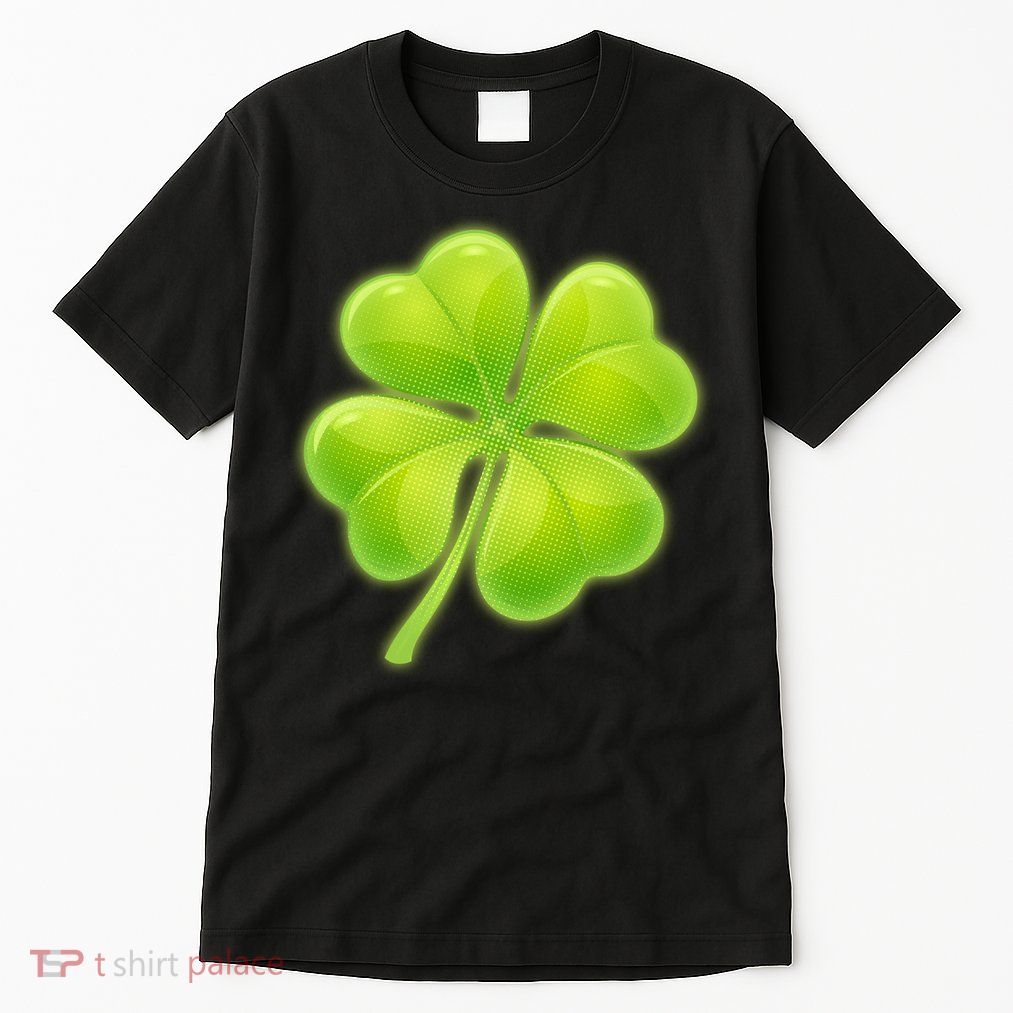 Cute St Patricks Day Lucky Glowing Shamrock Clover Tall T-Shirt