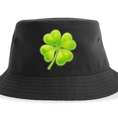 Cute St Patricks Day Lucky Glowing Shamrock Clover Sustainable Bucket Hat
