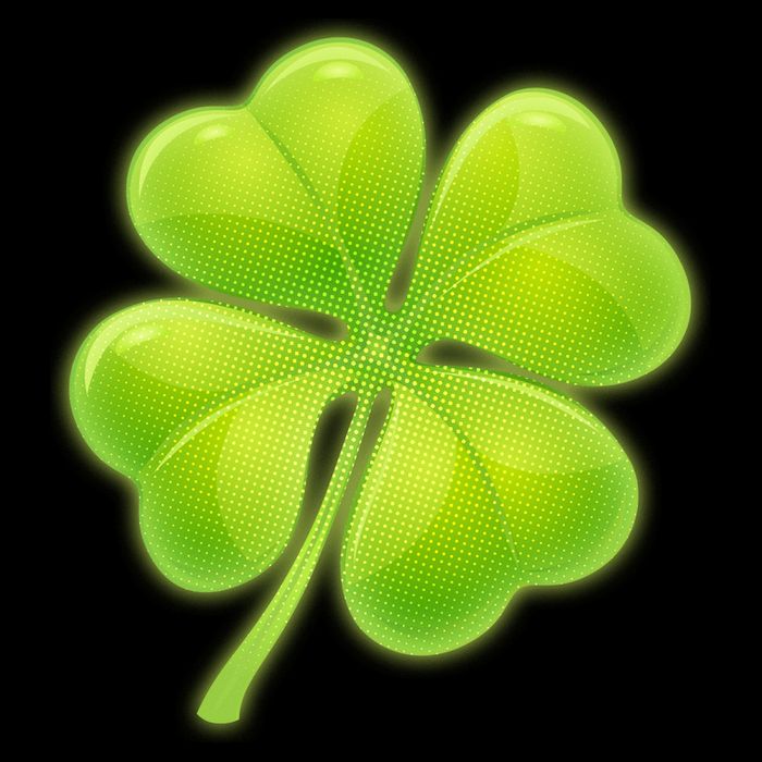 Cute St Patricks Day Lucky Glowing Shamrock Clover Button