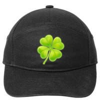 Cute St Patricks Day Lucky Glowing Shamrock Clover 7-Panel Snapback Hat