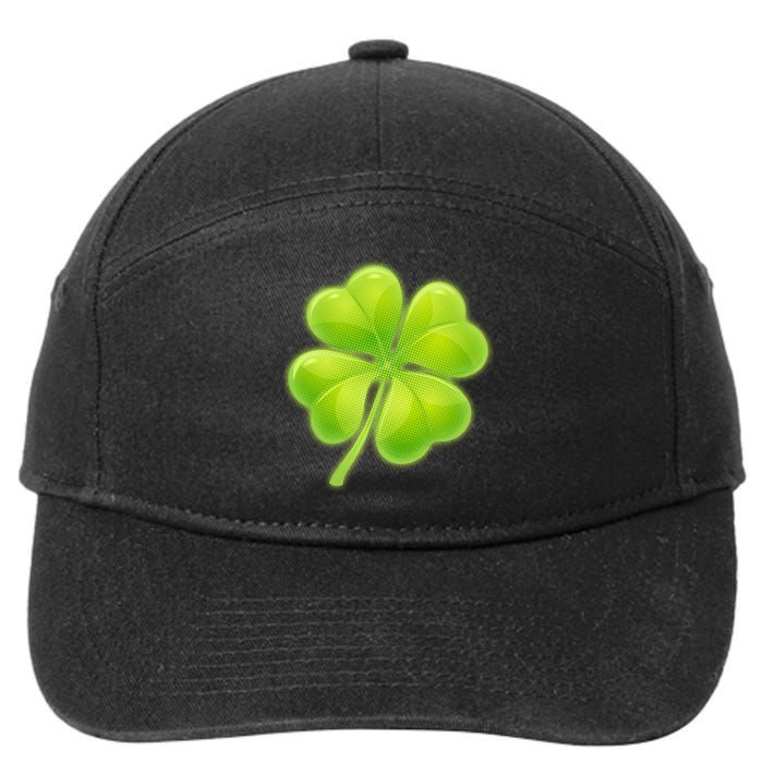 Cute St Patricks Day Lucky Glowing Shamrock Clover 7-Panel Snapback Hat