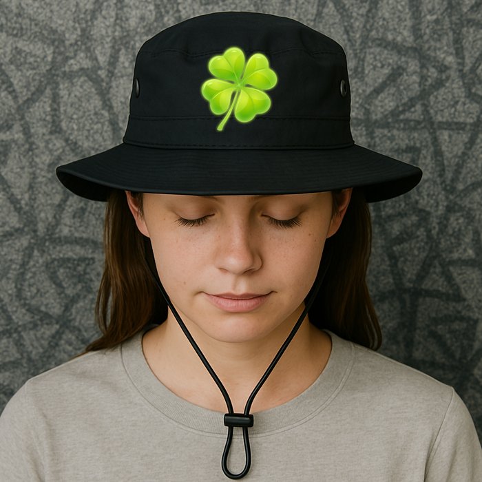 Cute St Patricks Day Lucky Glowing Shamrock Clover Bucket Hat