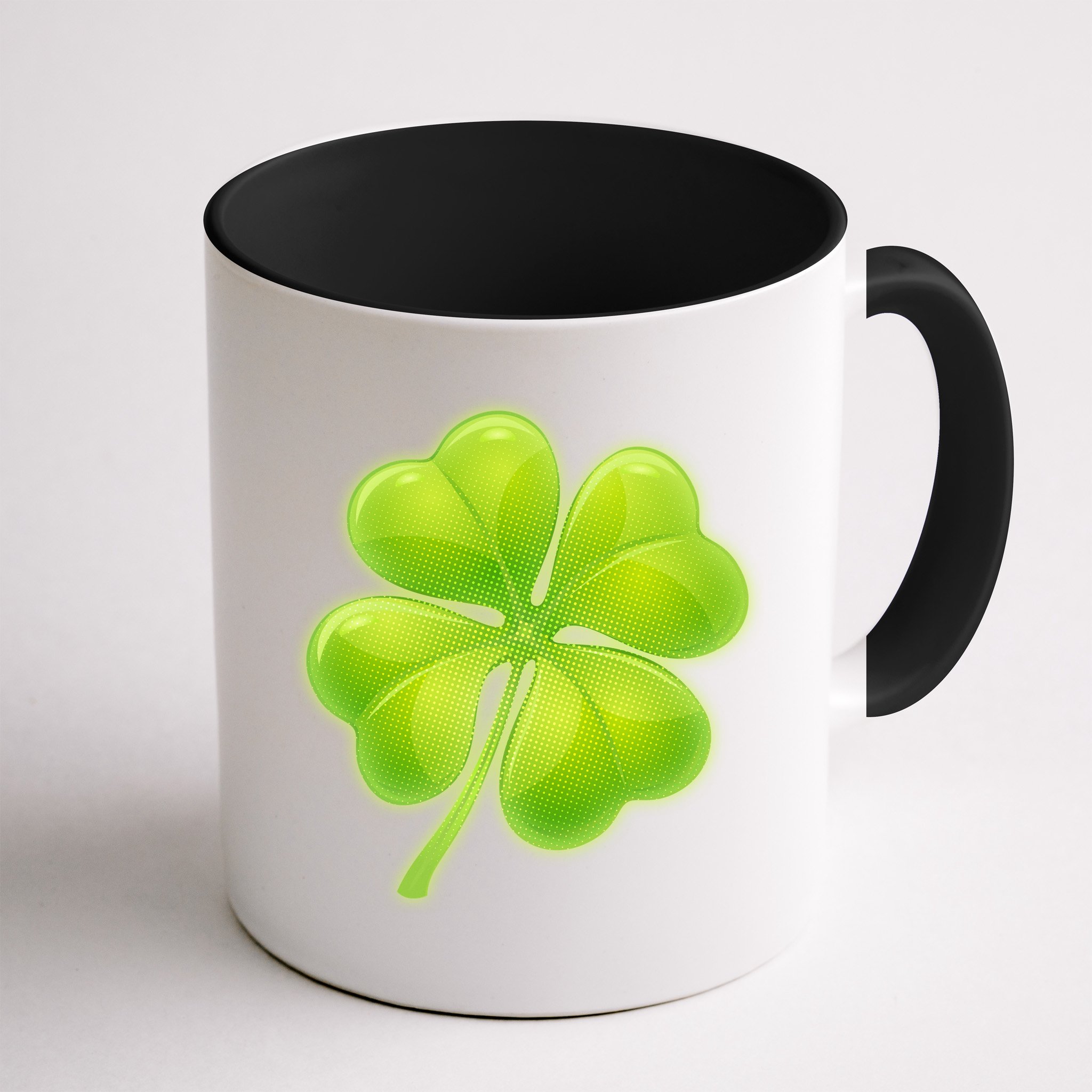 Cute St Patricks Day Lucky Glowing Shamrock Clover Mug