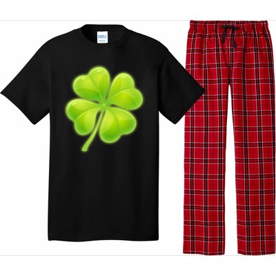 Cute St Patricks Day Lucky Glowing Shamrock Clover Pajama Set