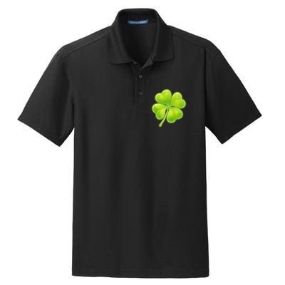 Cute St Patricks Day Lucky Glowing Shamrock Clover Dry Zone Grid Polo