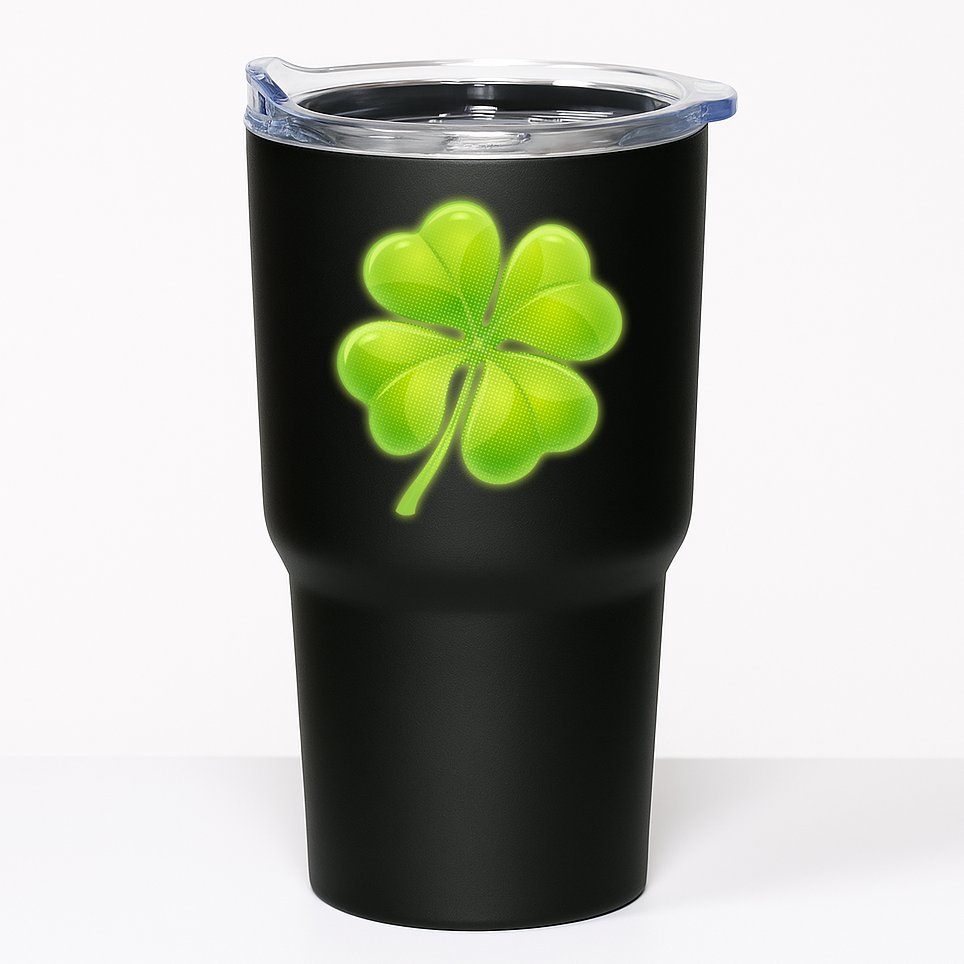 Cute St Patricks Day Lucky Glowing Shamrock Clover Tumbler