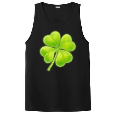 Cute St Patricks Day Lucky Glowing Shamrock Clover PosiCharge Competitor Tank