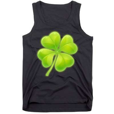 Cute St Patricks Day Lucky Glowing Shamrock Clover Tank Top
