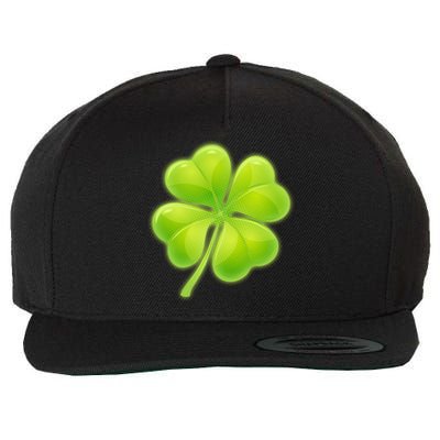 Cute St Patricks Day Lucky Glowing Shamrock Clover Wool Snapback Cap