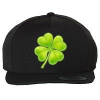 Cute St Patricks Day Lucky Glowing Shamrock Clover Wool Snapback Cap