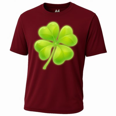 Cute St Patricks Day Lucky Glowing Shamrock Clover Performance Shirt