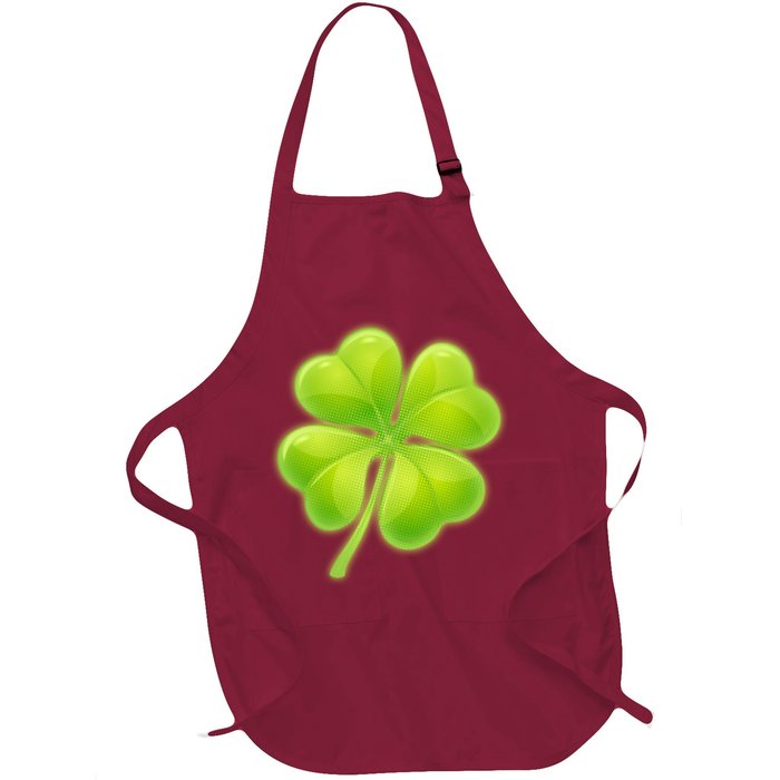Cute St Patricks Day Lucky Glowing Shamrock Clover Apron
