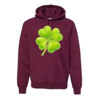 Cute St Patricks Day Lucky Glowing Shamrock Clover Premium Hoodie