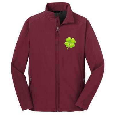 Cute St Patricks Day Lucky Glowing Shamrock Clover Core Soft Shell Jacket