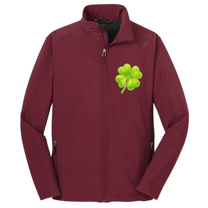 Cute St Patricks Day Lucky Glowing Shamrock Clover Core Soft Shell Jacket