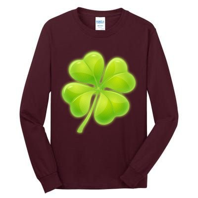 Cute St Patricks Day Lucky Glowing Shamrock Clover Tall Long Sleeve T-Shirt