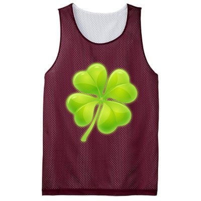 Cute St Patricks Day Lucky Glowing Shamrock Clover Mesh Reversible Basketball Jersey Tank