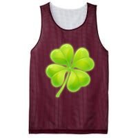 Cute St Patricks Day Lucky Glowing Shamrock Clover Mesh Reversible Basketball Jersey Tank