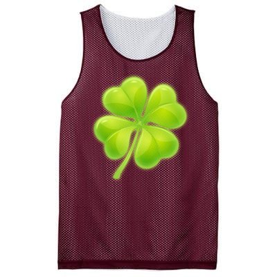 Cute St Patricks Day Lucky Glowing Shamrock Clover Mesh Reversible Basketball Jersey Tank