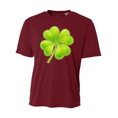 Cute St Patricks Day Lucky Glowing Shamrock Clover Performance Sprint T-Shirt