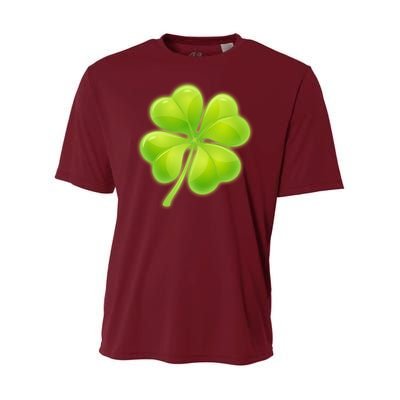 Cute St Patricks Day Lucky Glowing Shamrock Clover Youth Performance Sprint T-Shirt