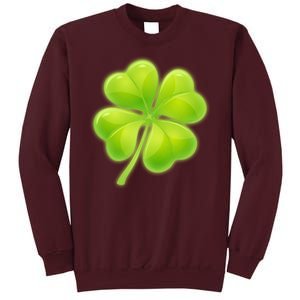 Cute St Patricks Day Lucky Glowing Shamrock Clover Tall Sweatshirt