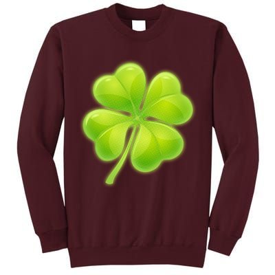Cute St Patricks Day Lucky Glowing Shamrock Clover Tall Sweatshirt
