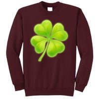 Cute St Patricks Day Lucky Glowing Shamrock Clover Tall Sweatshirt