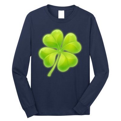 Cute St Patricks Day Lucky Glowing Shamrock Clover Long Sleeve Shirt