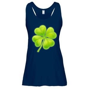 Cute St Patricks Day Lucky Glowing Shamrock Clover Ladies Essential Flowy Tank