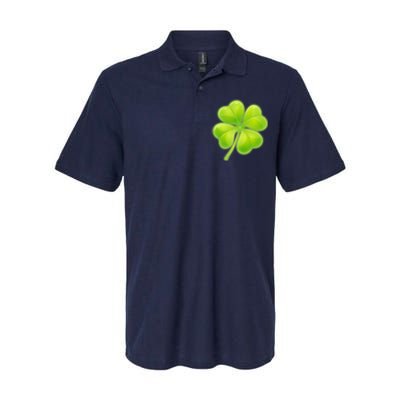 Cute St Patricks Day Lucky Glowing Shamrock Clover Softstyle Adult Sport Polo