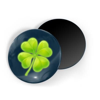 Cute St Patricks Day Lucky Glowing Shamrock Clover Magnet