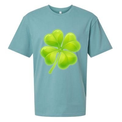 Cute St Patricks Day Lucky Glowing Shamrock Clover Sueded Cloud Jersey T-Shirt