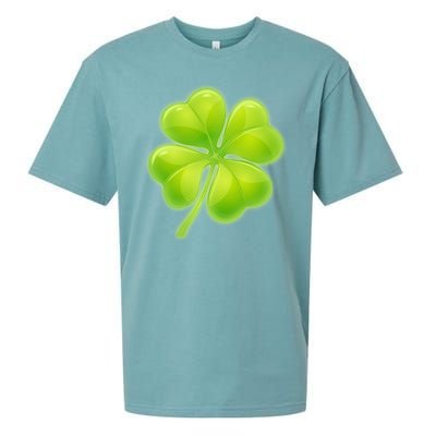 Cute St Patricks Day Lucky Glowing Shamrock Clover Sueded Cloud Jersey T-Shirt