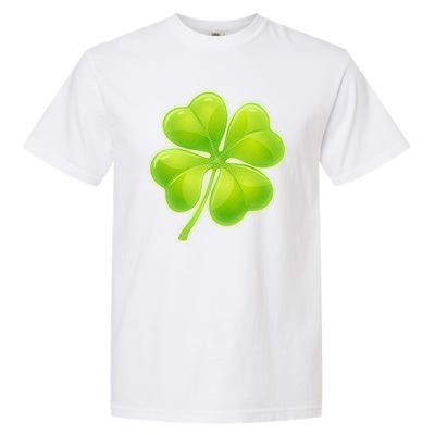 Cute St Patricks Day Lucky Glowing Shamrock Clover Garment-Dyed Heavyweight T-Shirt