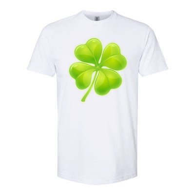 Cute St Patricks Day Lucky Glowing Shamrock Clover Softstyle® CVC T-Shirt