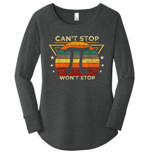 Can't Stop Pi Symbol Won't Stop Math Pi Day Funny Maths Club Women's Perfect Tri Tunic Long Sleeve Shirt